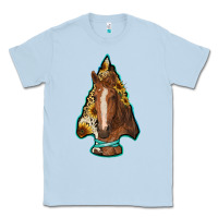 Dusty Blue arrowhead horse Classic Tee - RanaPortraitStore