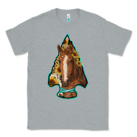Heather Grey arrowhead horse Classic Tee - RanaPortraitStore