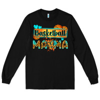 Black basketball mama with leopard Long Sleeve Tee - Zillion Design Studio