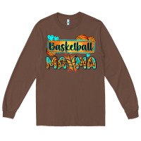 Chestnut basketball mama with leopard Long Sleeve Tee - Zillion Design Studio