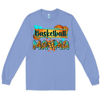 Colony Blue basketball mama with leopard Long Sleeve Tee - Zillion Design Studio