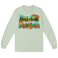 Matcha basketball mama with leopard Long Sleeve Tee - Zillion Design Studio