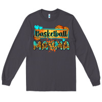 Smoke basketball mama with leopard Long Sleeve Tee - Zillion Design Studio