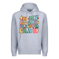 Heather Grey in my 100 days of school era Premium Hoodie - MaliasSmallBusiness