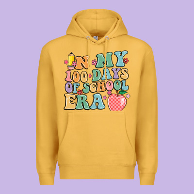 In My 100 Days Of School Era Premium Hoodie Designed By Maliassmallbusiness