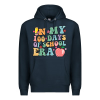 Navy in my 100 days of school era Premium Hoodie - MaliasSmallBusiness