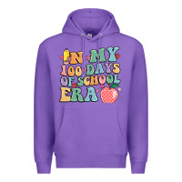 Purple in my 100 days of school era Premium Hoodie - MaliasSmallBusiness