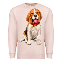 Pale Pink beagle Premium Sweatshirt - Artiststas