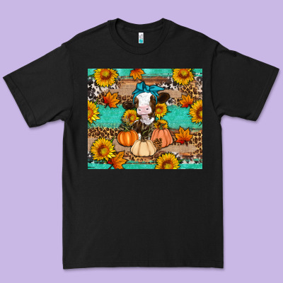 Cow Fall Pumpkin Premium Tee Designed By Artiststas