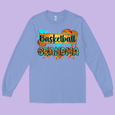 Basketball Grandma With Leopard Long Sleeve Tee Designed By Zillion Design Studio