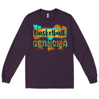 Plum basketball grandma with leopard Long Sleeve Tee - Zillion Design Studio