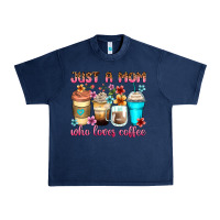 Navy just a mom who loves coffee Urban Heavy Tee - Zillion Design Studio