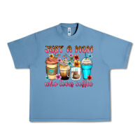 Pebble Blue just a mom who loves coffee Urban Heavy Tee - Zillion Design Studio