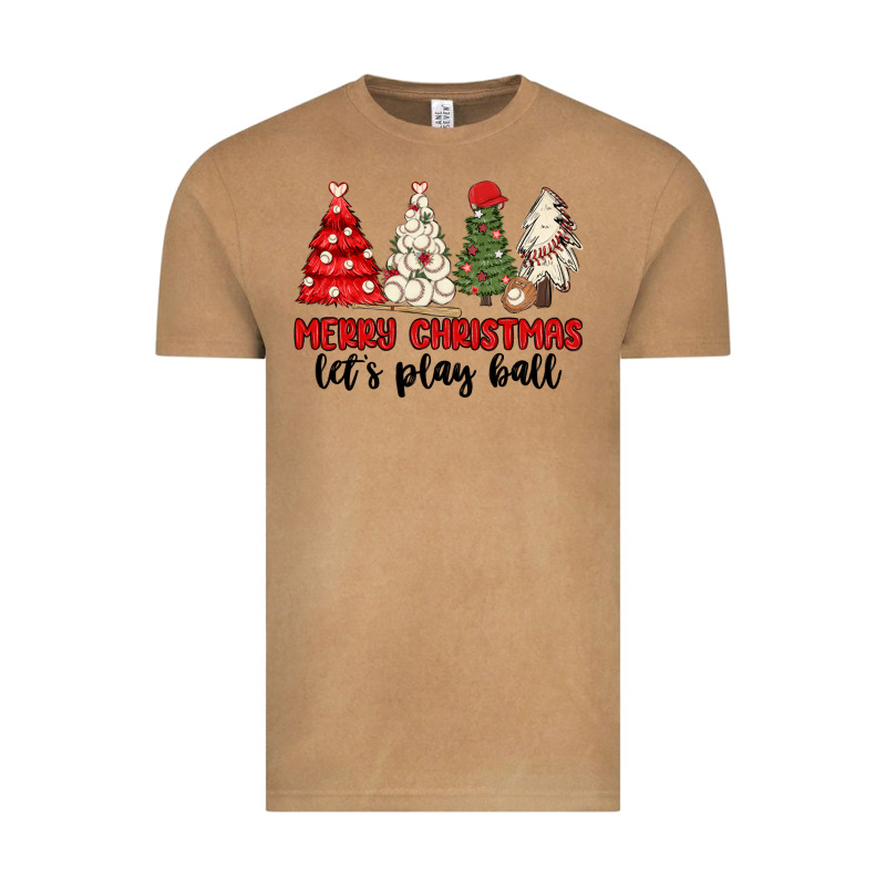 Merry Christmas Let S Play Ball Baseball Vintage Tee by MaliasSmallBusiness | Teevron