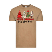 Vintage Coffee merry christmas let s play ball baseball Vintage Tee - MaliasSmallBusiness