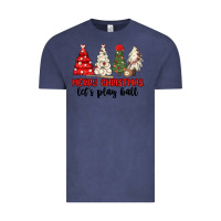 Vintage Denim merry christmas let s play ball baseball Vintage Tee - MaliasSmallBusiness