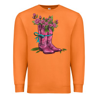 Carrot valentines day western boots and roses Premium Sweatshirt - AdoDesignShop