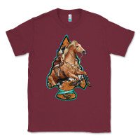 Burgundy arrowhead horse, Classic Tee - RanaPortraitStore