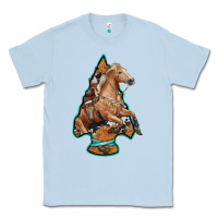 Dusty Blue arrowhead horse, Classic Tee - RanaPortraitStore