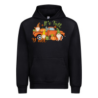 Black It's Fall Y'all Gnome Urban Hoodie - MaliasSmallBusiness