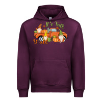 Mauve Wine It's Fall Y'all Gnome Urban Hoodie - MaliasSmallBusiness