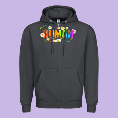 Lgbtq Human  Libbey Glass Zipper Hoodie Designed By Hra Design Shop