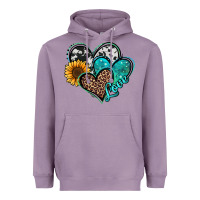Lavender turquoise sunflower hearts Heavyweight Hoodie - Jasminsmagicworld