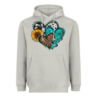 Moon Dust turquoise sunflower hearts Heavyweight Hoodie - Jasminsmagicworld