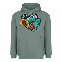 Sage turquoise sunflower hearts Heavyweight Hoodie - Jasminsmagicworld