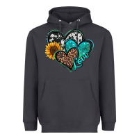 Smoke turquoise sunflower hearts Heavyweight Hoodie - Jasminsmagicworld