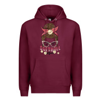 Burgundy softball mom Premium Hoodie - MaliasSmallBusiness