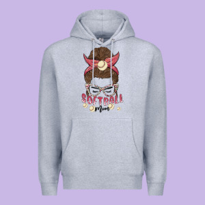 Softball Mom Premium Hoodie Designed By Maliassmallbusiness