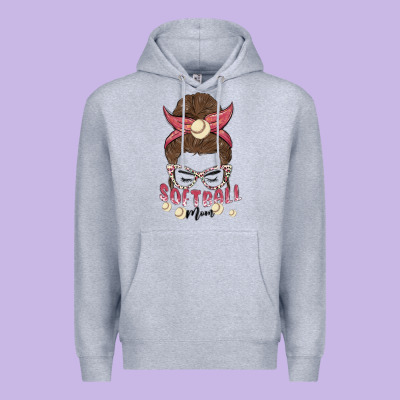 Softball Mom Premium Hoodie Designed By Maliassmallbusiness