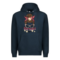 Navy softball mom Premium Hoodie - MaliasSmallBusiness