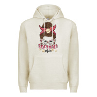 Oatmeal Heather softball mom Premium Hoodie - MaliasSmallBusiness