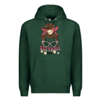 Sports Green softball mom Premium Hoodie - MaliasSmallBusiness