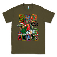 Army Green Rex The Halls Classic Tee - FaDigitalArtStudio
