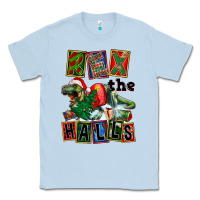 Dusty Blue Rex The Halls Classic Tee - FaDigitalArtStudio