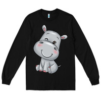 Black hippo Long Sleeve Tee - texasbilliewilder