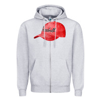 Heather Grey blue baseball cap fa element Zipper Hoodie - FaDigitalArtStudio