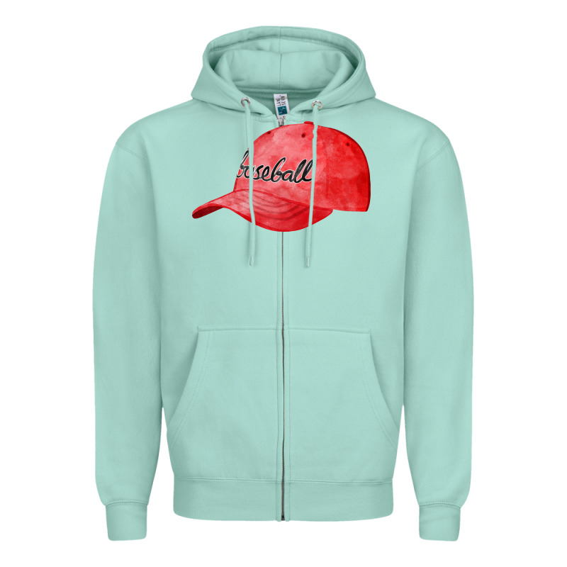 Blue Baseball Cap Fa Element Zipper Hoodie by FaDigitalArtStudio | Teevron
