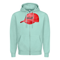 Seafoam blue baseball cap fa element Zipper Hoodie - FaDigitalArtStudio