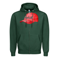 Sports Green blue baseball cap fa element Zipper Hoodie - FaDigitalArtStudio