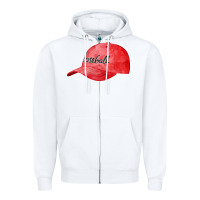 White blue baseball cap fa element Zipper Hoodie - FaDigitalArtStudio