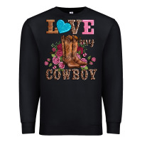 Black valentines day love my cowboy Premium Sweatshirt - AdoDesignShop