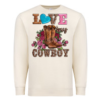Sandshell valentines day love my cowboy Premium Sweatshirt - AdoDesignShop