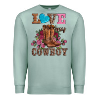 Seafoam valentines day love my cowboy Premium Sweatshirt - AdoDesignShop