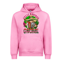 Fuchsia Pink Feliz Navidad gnome Urban Hoodie - NancyCooperArtShop
