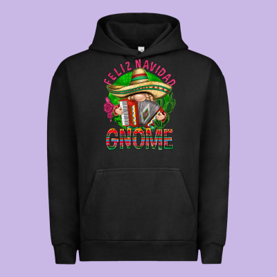 Feliz Navidad Gnome Urban Hoodie Designed By Nancycooperartshop