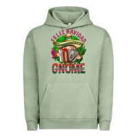 Pigment Oil Green Feliz Navidad gnome Urban Hoodie - NancyCooperArtShop